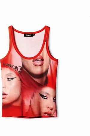 Desigual Camiseta tirantes caras Nathy Peluso - - L