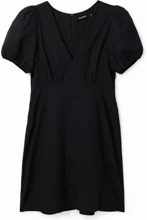 Desigual Vestido corto manga abullonada - - M