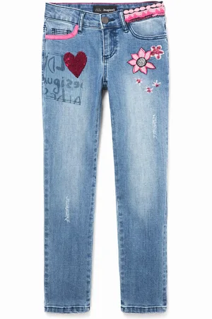 Desigual Pantalon slim vaquero lentejuelas - - 11/12