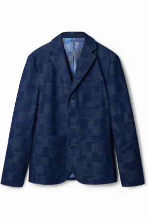 Desigual Blazer vaquera cuadros - - L