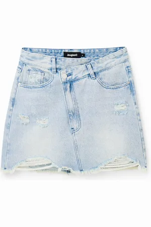 Desigual Minifalda vaquera cintura cruzada - - L