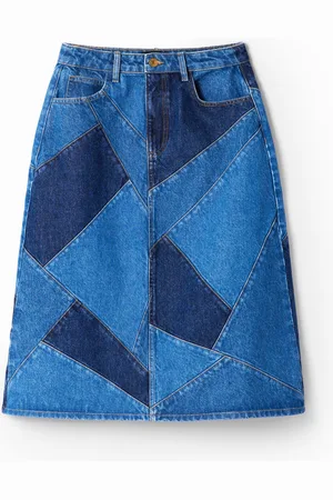Desigual Falda vaquera patch María Escoté - - L