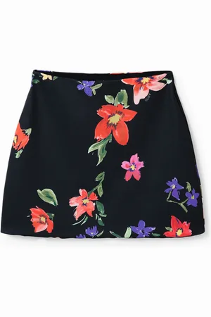 Desigual Minifalda elástica flores - - L