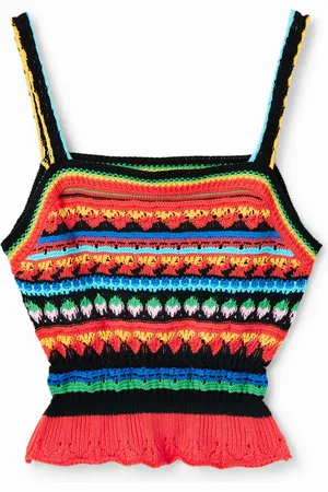 Desigual Top corto crochet tirantes - - XL