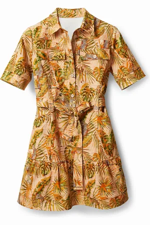 Desigual Vestido camisero tropical - - L