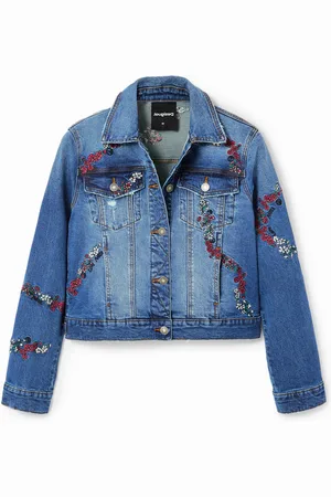 Desigual Chaqueta vaquera trucker bordados - - L