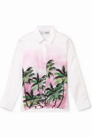 Desigual Camisa blanca palmeras - - 11/12