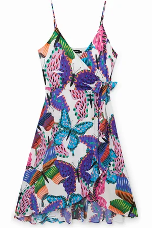 Desigual Vestido playero mariposas - - L