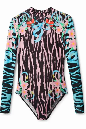 Desigual Body slim animal print - - L