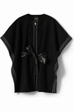 Desigual Poncho bordado cinturón - - U