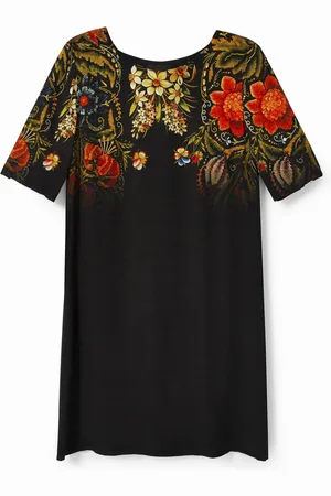 Desigual Vestido recto floral - - M