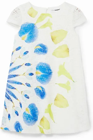 Desigual Vestido corto bordado suizo estampado - - 5/6