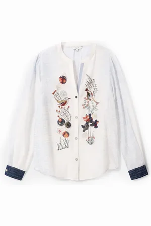 Desigual Camisa bordados boho - - L