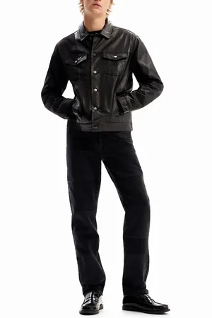 Desigual Chaqueta trucker piel - - L