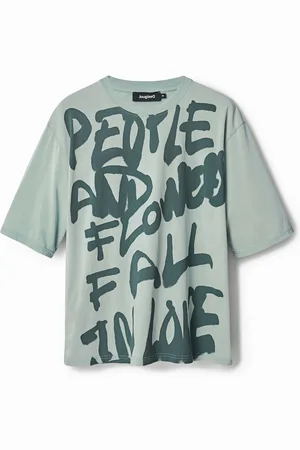 Desigual Camiseta oversize mensaje - - M
