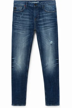 Desigual Vaquero slim con mensaje - - 28