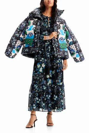 Desigual Vestido midi plumeti flores - - L