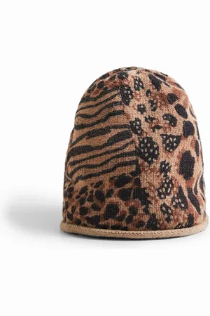 Desigual Gorro punto patch animal print - - U