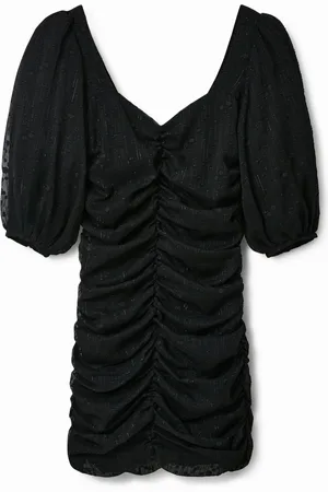 Desigual Vestido corto fruncido topos - - L