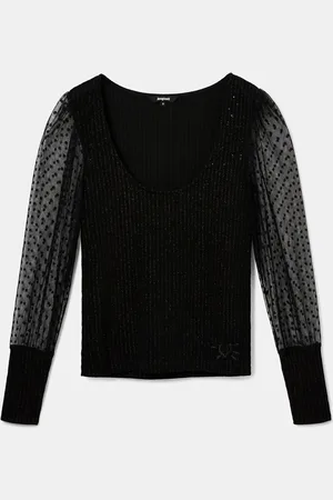 Desigual Top mangas transparentes - - L