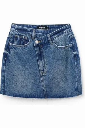 Desigual Minifalda vaquera cintura cruzada - - L