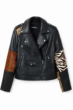 Desigual Cazadora biker piel patch - - M