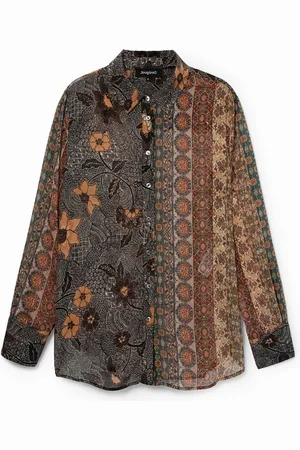 Desigual Camisa boho lúrex - - M