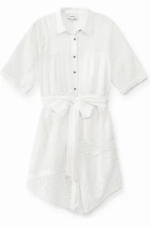 Desigual Vestido camisero estilo ibicenco - - L