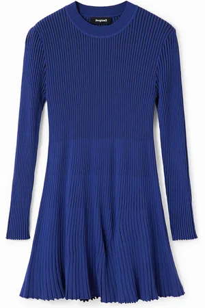 Desigual Vestido corto canalé - - L