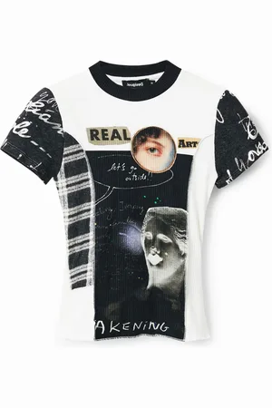 Desigual Camiseta patch digital - - L