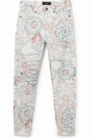 Desigual Pantalón skinny floral - - 34