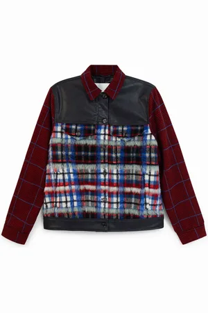 Desigual Chaqueta tartán pelo - - L