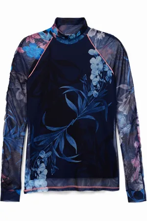 Desigual Camiseta slim flores - - L