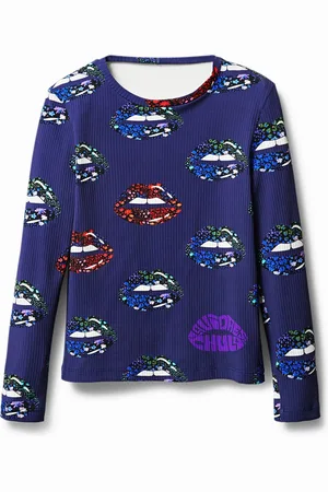 Desigual Camiseta canalé escote espalda - - L