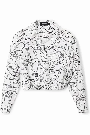 Desigual Camisa estampado dibujos handmade - - L
