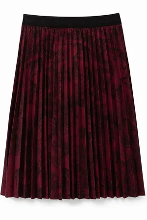 Desigual Falda midi plisada - - M