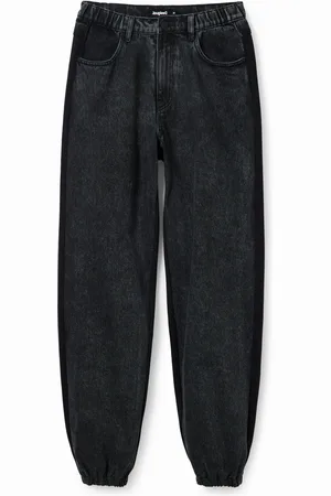 Desigual Vaqueros Jogger flores - - 34