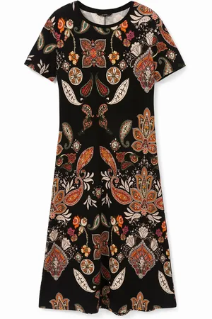 Desigual Vestido midi estampación paisley - - S