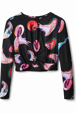 Desigual Camiseta cropped fantasía - - L