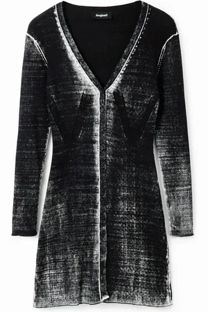 Desigual Vestido corto punto desgastado - - M