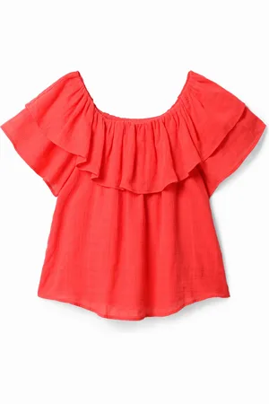 Desigual Blusa volante textura - - XS