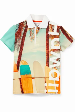Desigual Polo Hawái con postales - - 3/4