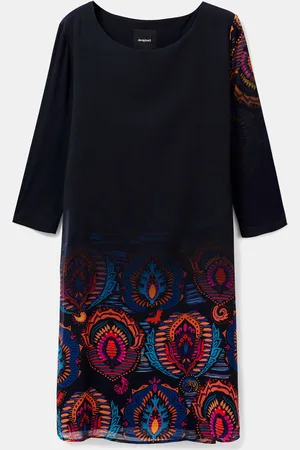 Desigual Vestido recto boho - - 36