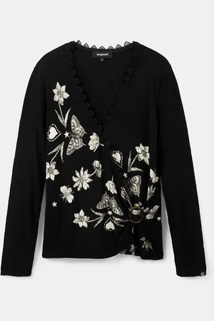 Desigual Jersey fino cruzado mariposas - - L
