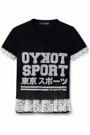 Desigual Camiseta deportiva multicapa con encaje - - 11/12