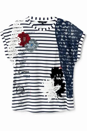 Desigual Camiseta marinera encaje - - L