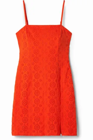Desigual Vestido corto bordado suizo - - L