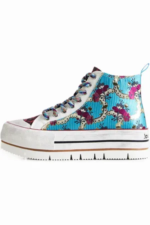 Desigual Sneakers altas plataforma patch floral - - 37