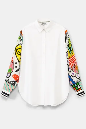 Desigual Camisa artística con flecos - - L