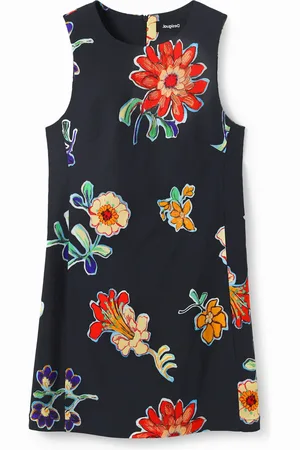 Desigual Vestido corto slim flores - - XS